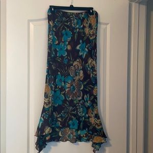 Flower print skirt
